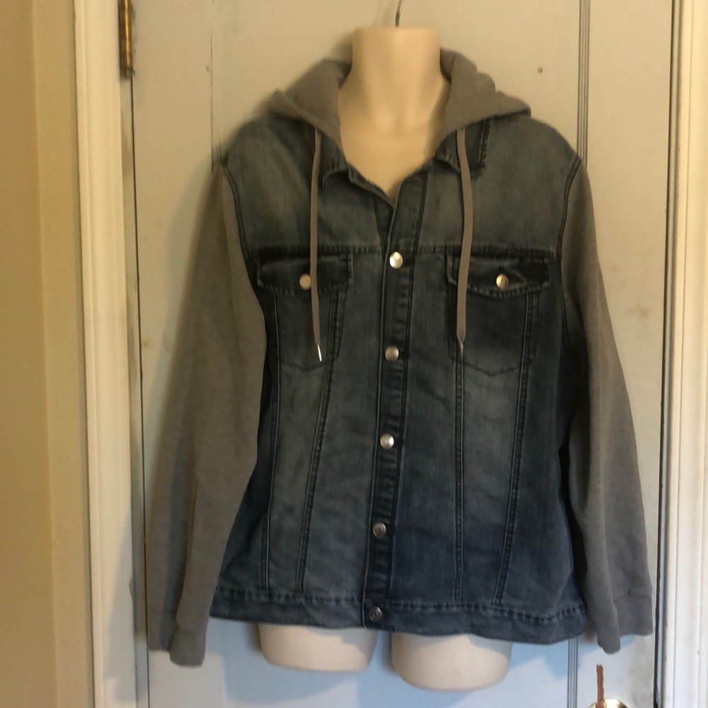 Fission - XXL Denim & Sweat Hoodie Material. Denim&Sweat Hoodie jacket coat